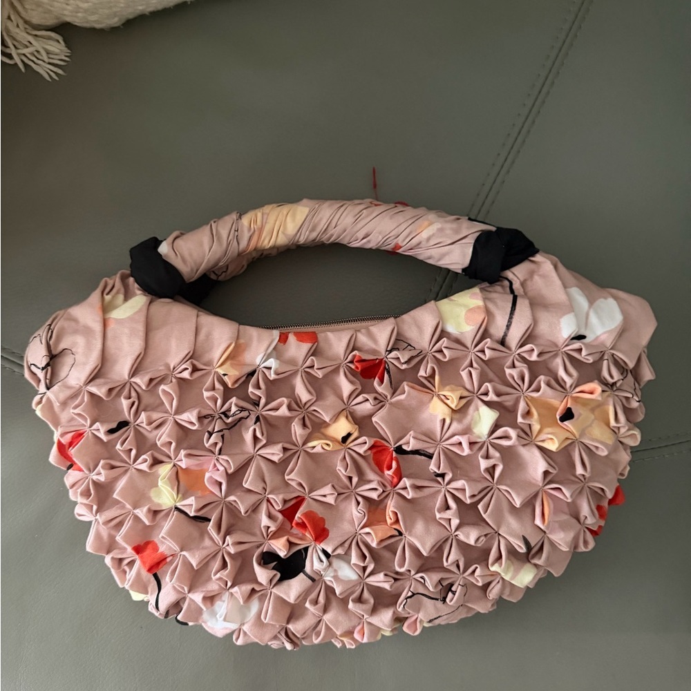 NWOT Merlette Chic Ruffled Pink Bag